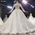 Jancember HTL1592 Wholesale Luxury Long Sleeve Ball Gown Wedding Dress Bridal Gown